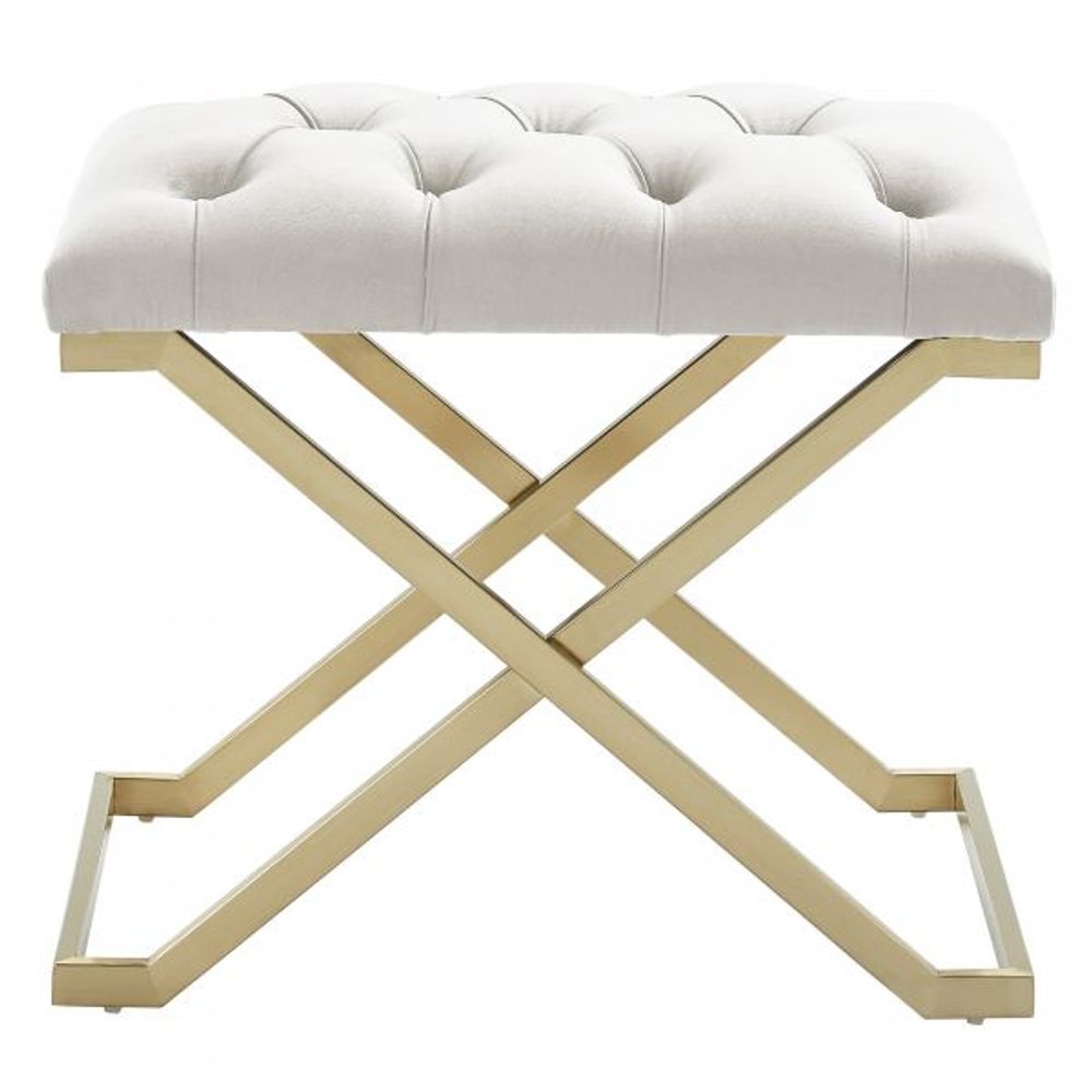 Rada Bench in Ivory/Gold