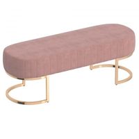 Zamora Bench in Dusty Rose with Gold Base