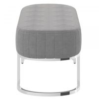 Zamora Bench in Grey with Silver Base