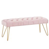 Vdara Bench in Blush Pink/Gold