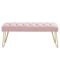 Vdara Bench in Blush Pink/Gold