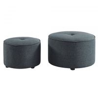 Etro 2Pc Round Ottoman set in