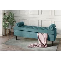 Adith Storage Ottoman in Aqua