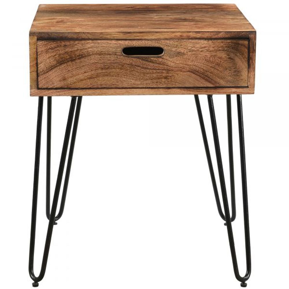 Jaydo Accent Table in Natural Burnt