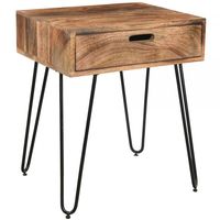 Jaydo Accent Table in Natural Burnt