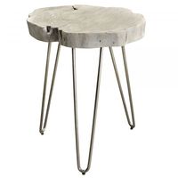 Nila Accent Table in Light Grey