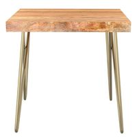 Madox Accent Table in Natural & Aged Gold