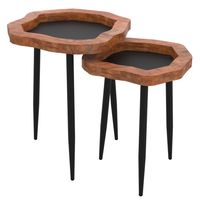 Disha 2pc Accent Table Set in Black