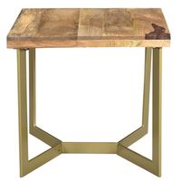 Zivah Accent Table in Natural & Aged Gold