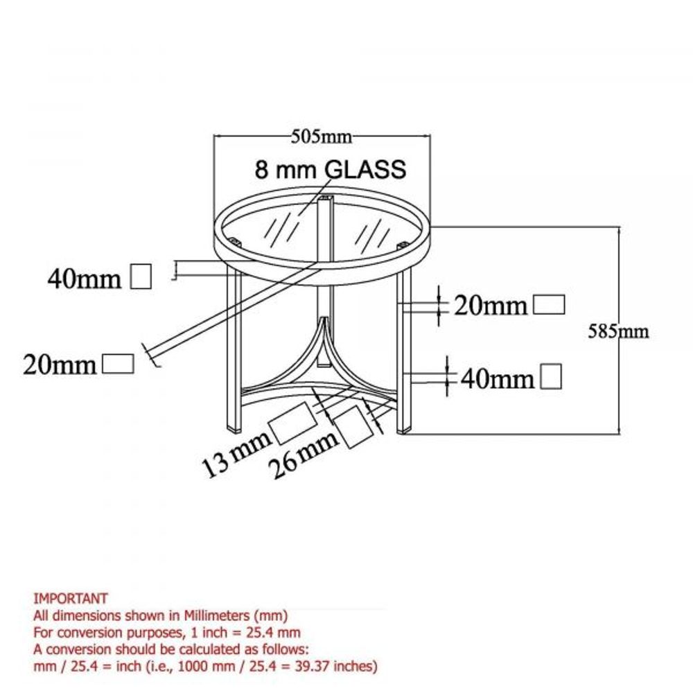 Strata Accent Table in Chrome