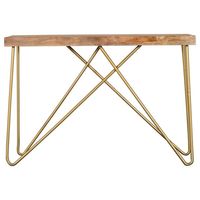 Madox Console Table in Natural & Aged Gold