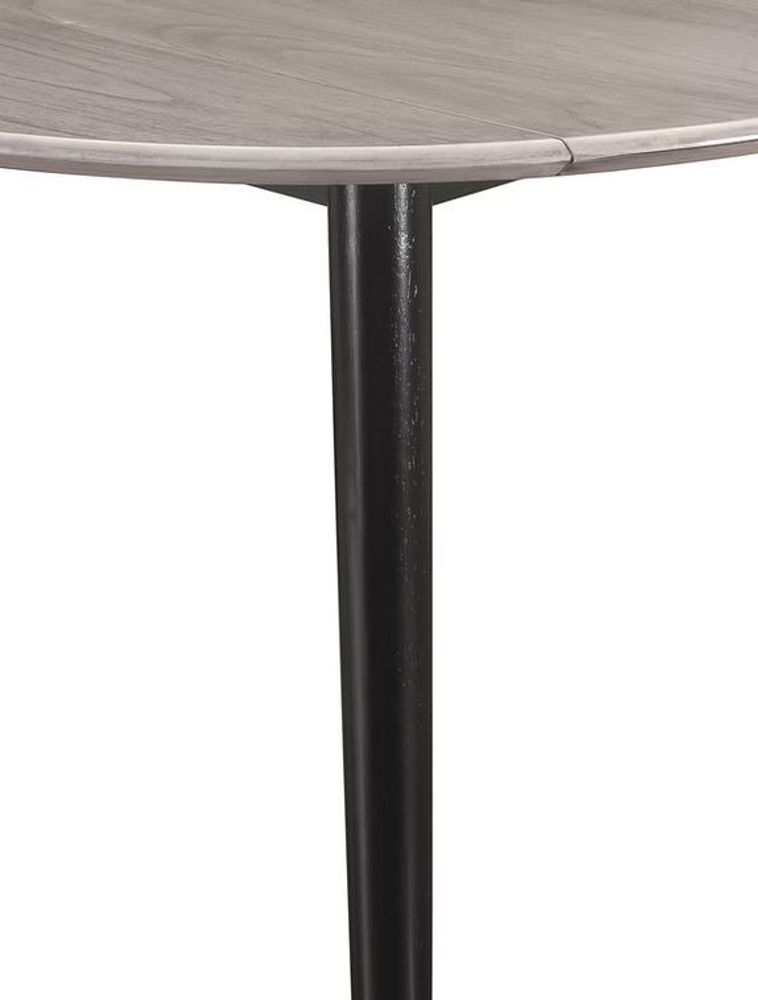 Windsor Round Dropleaf Condo Size Dining Table Grey/Black D475-12-03