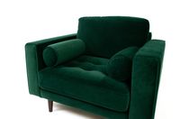 Robbie Velvet Chair-Emerald Green