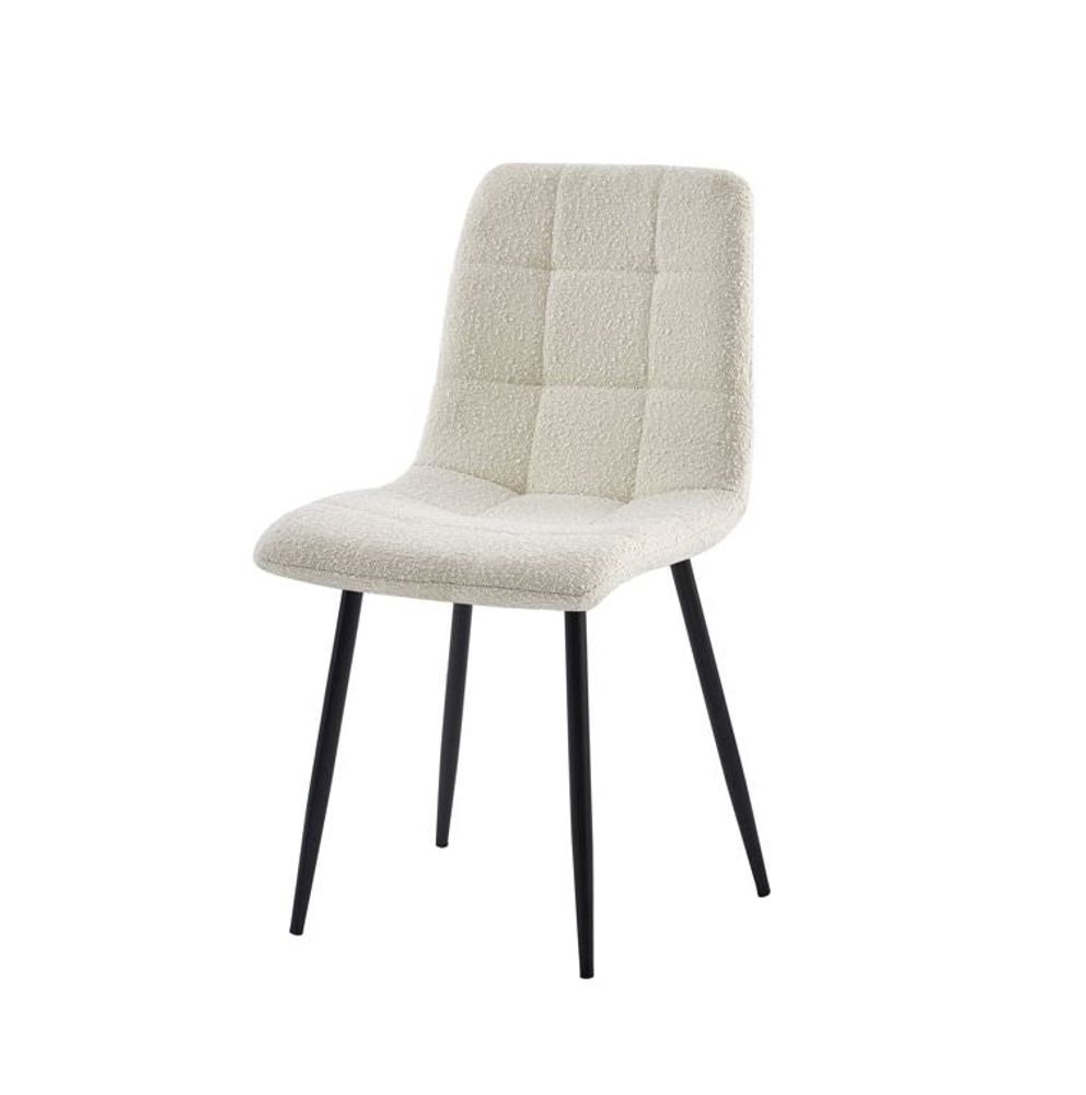 Lucas Fabric Dining Chair - Pearl Boucl'e