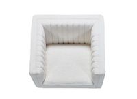 LUIGI Mid Century Fabric Accent Chair - Stardust Ivory