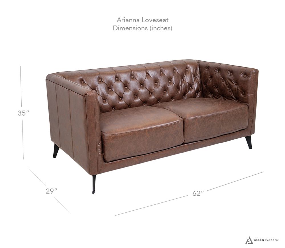 Arianna Faux Leather Loveseat