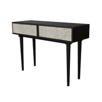 Cane Console Table