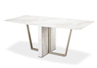 Apollo Marble Look Glass Dining Table