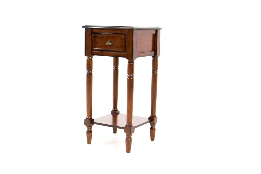 Square Multi-Tiered Plant Telephone Stand Antique Mahogany