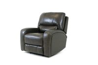 Reynolds Genuine Leather Power Recliner Chair with Power Headrest - Grey