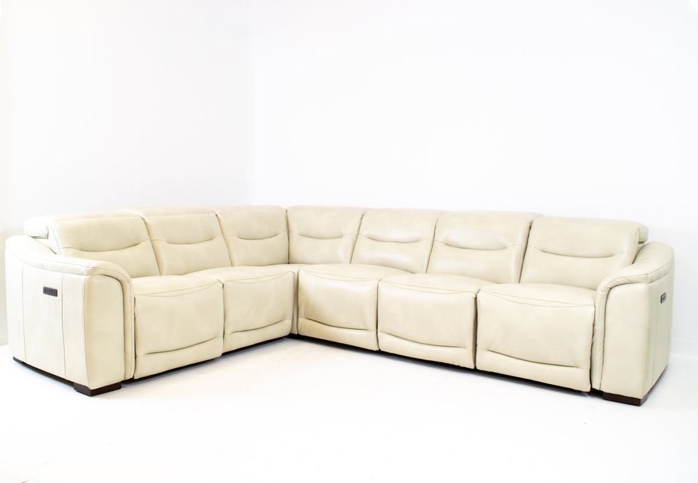 Osler 6pc Modular Reclining Sectional Leather Gel