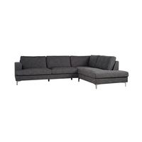 Feather Right Sectional - Charcoal Linen