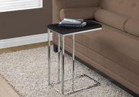 ACCENT TABLE - ESPRESSO WITH CHROME METAL - I 3007