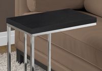 ACCENT TABLE - ESPRESSO WITH CHROME METAL - I 3007