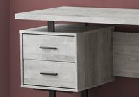 COMPUTER DESK - 60"L / GREY RECLAIMED WOOD / BLACK METAL - I 7417