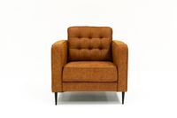 Lucas Mid Century Tufted Fabric Chair