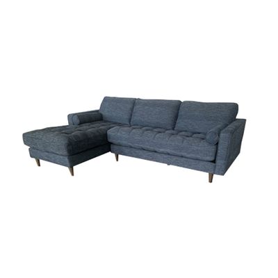 Georgia Left Sectional - Navy Charcoal