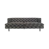 Avenue Sofa - Black and Cream Geometric/Black Cushions