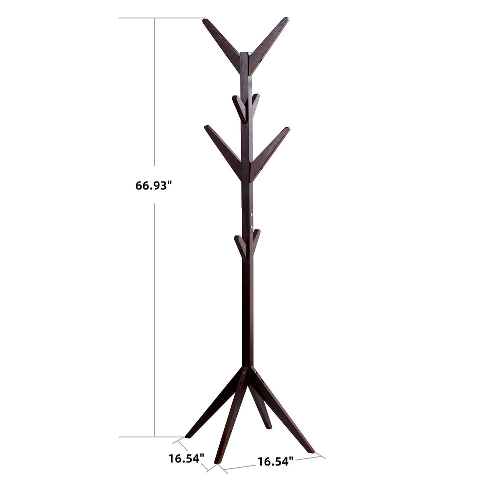 Gameti Coat Rack with Marble-Brown