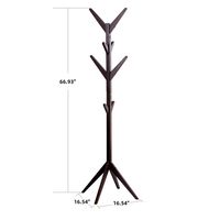 Gameti Coat Rack with Marble-Brown