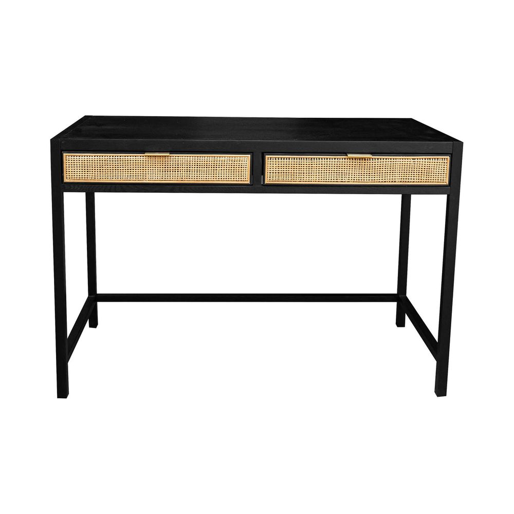 Rattan Desk - Ebony