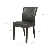 Marlow Dining Chair - Black Top Grain Leather