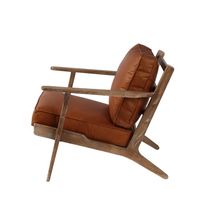 Junior Arm Chair - Camel Brown Leather