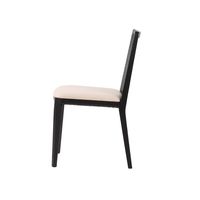 Cane Dining Chair - Oyster Linen/Black Legs