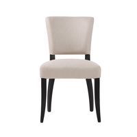 Luther Dining Chair - Light Linen/Black Legs