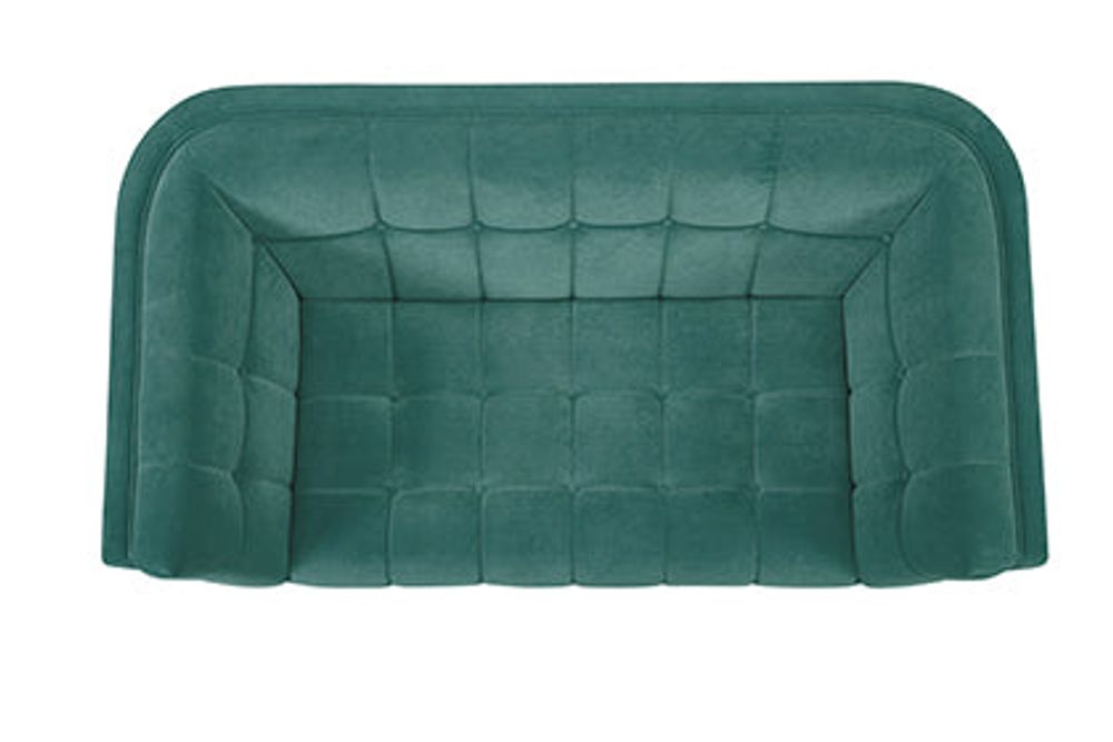 Arca Mid Century Velvet  Loveseat -Jade Green