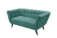 Arca Mid Century Velvet  Loveseat -Jade Green