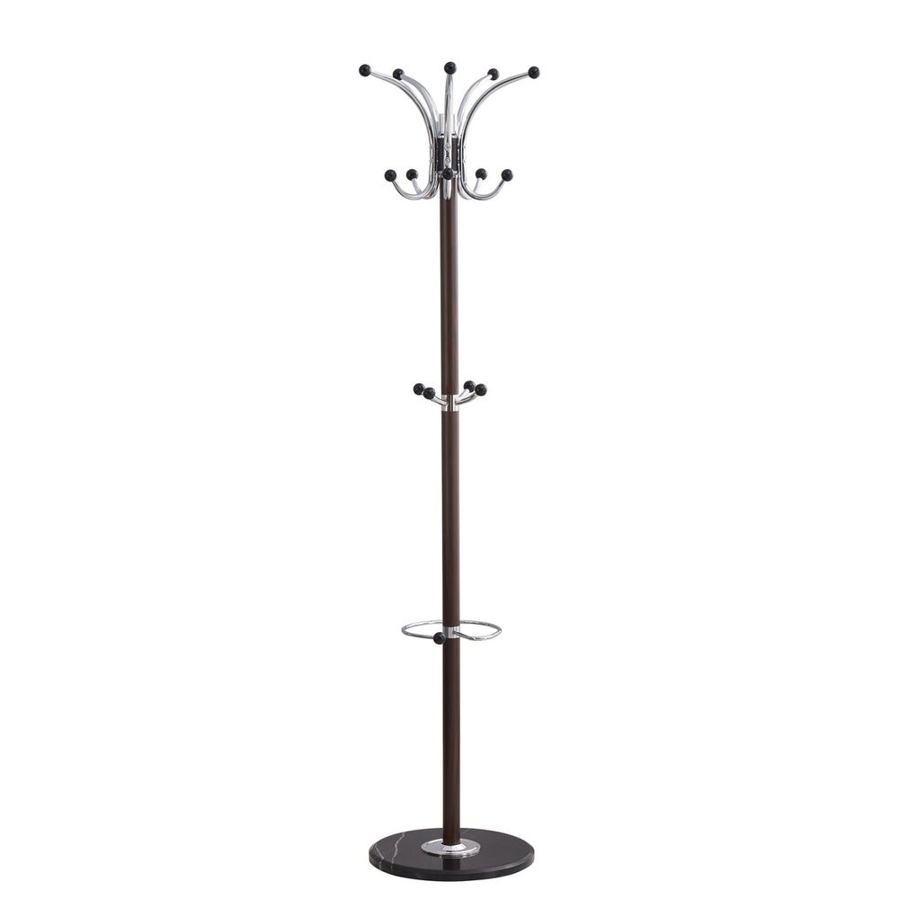 Deline Coat Rack with Marble-Brown