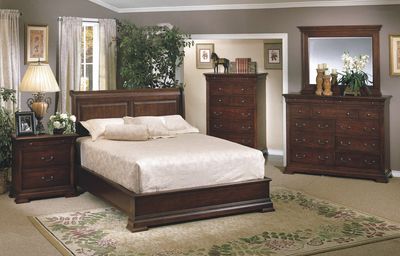 Classic Cherry Sleigh King Bed Cherry - BR-CK1002K