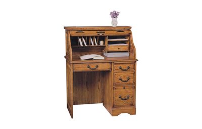 Heritage 36" Rolltop Desk Oak Dark - D1-H136R