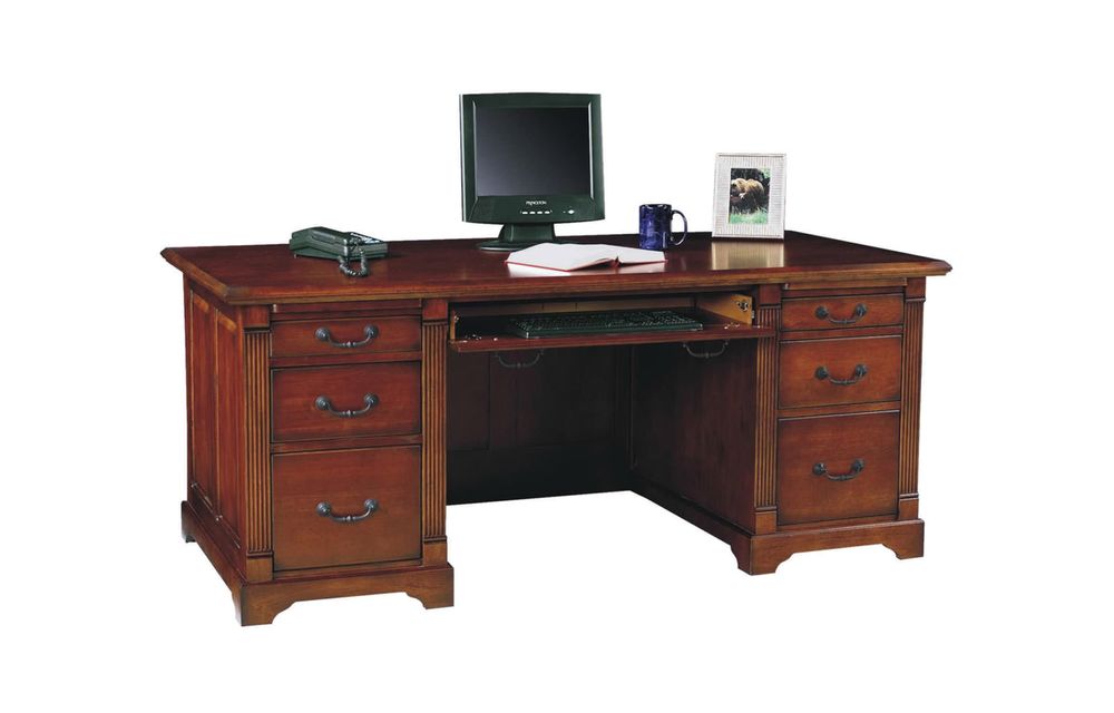 Country Cherry 72" Flattop Desk Cherry - D2-K172F