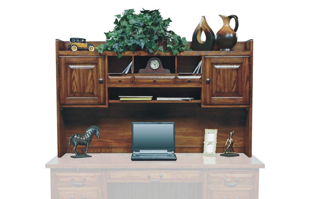 Zahara 63" Desk Hutch Media Oak - D2-ZH266H