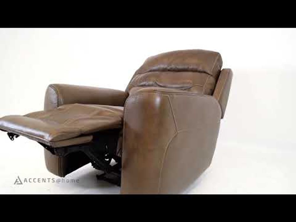 Marcella Genuine Leather Power Recliner Chair