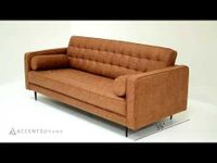 Lucas Mid Century Tufted Fabric Chair