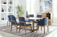 Monroe Trestle Base Dining Table Grey Oak