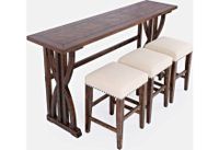 Fairview Oak Sofa Counter Dining 4PC